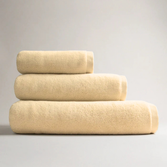 Conjunto de 3 peças de toalhas de bambu brancas – rosto, mãos e corpo, macias, absorventes e sustentáveis