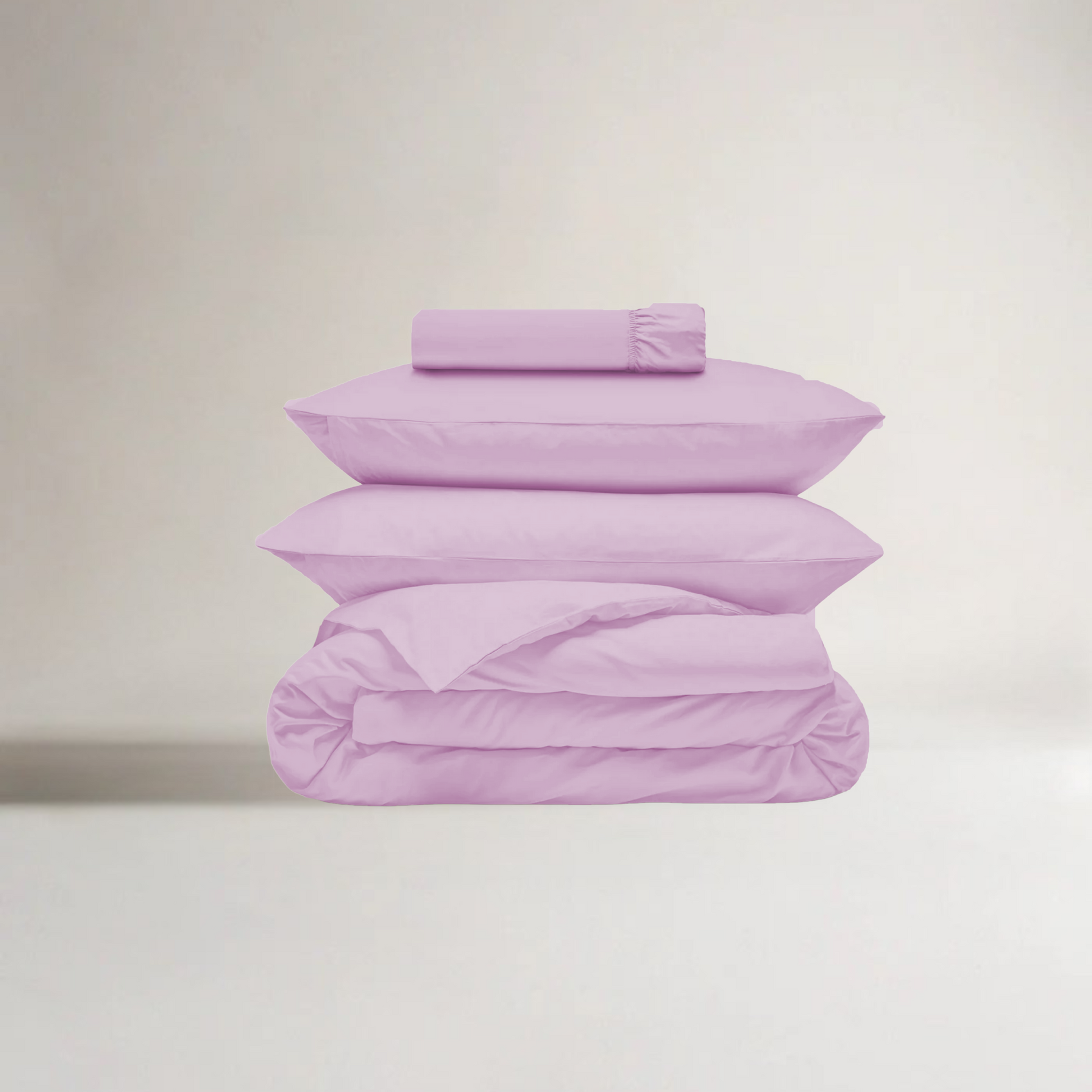Jogo de cama bambu violeta – capa de edredão, lençol ajustável e fronhas, macio, sustentável, respirável, 4 estações